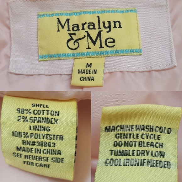 Maralyn & Me Soft Pink Moto Biker Zipper Jacket M - Picture 8 of 9